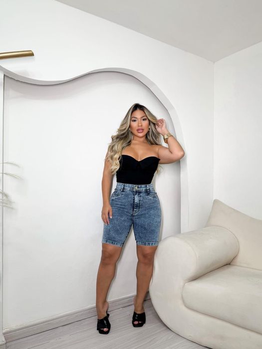 Kit 3 Bermudas Jeans Femininas – Fabricado no Brasil