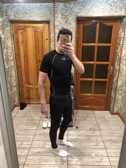 Компрессионные, термо лосины Under Armour с карманом