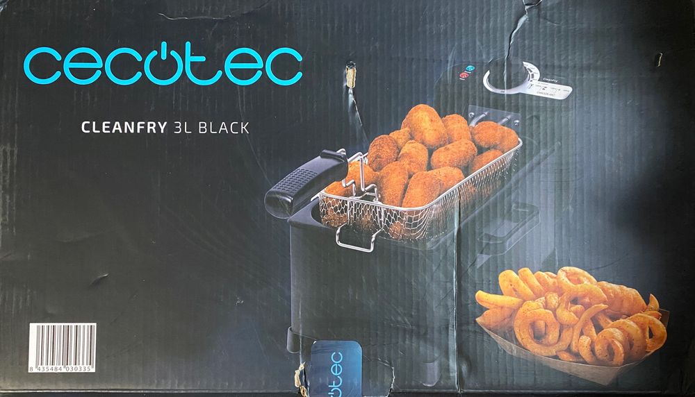 Fritadeira Cleanfry 3L Black 2000W Cecotec (Nova)