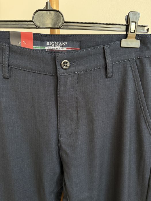 Spodnie męskie eleganckie granatowe w37
