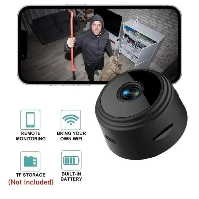 Mini kamera wifi hd szpiegowska podgląd telefon A9 detekcja ruchu