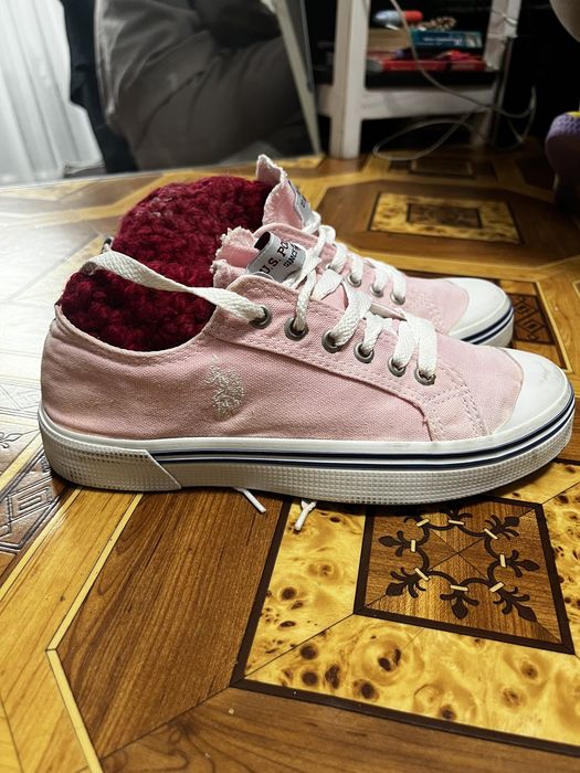 Кеды polo assn. Розовые