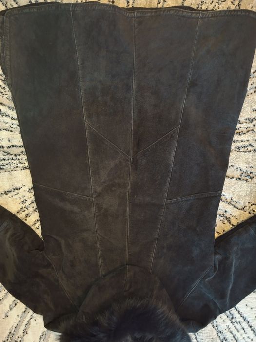 Kożuch damski czarny