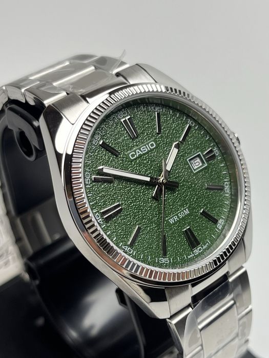 Casio mtp-1302da, годинник касіо, касіо з зеленим циферблатом
