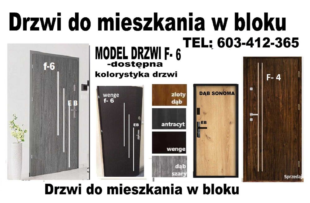 Drzwi ZEWNĘTRZNE wejściowe z montażem GRATIS ,wewnątrzklatkowe