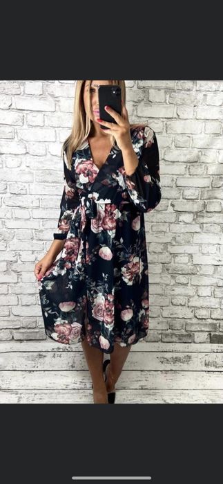 Śliczne sukienki kwiaty L xl