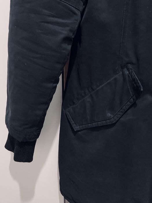 Granatowa kurtka parka puchowa z kapturem Only rozm. M / 38