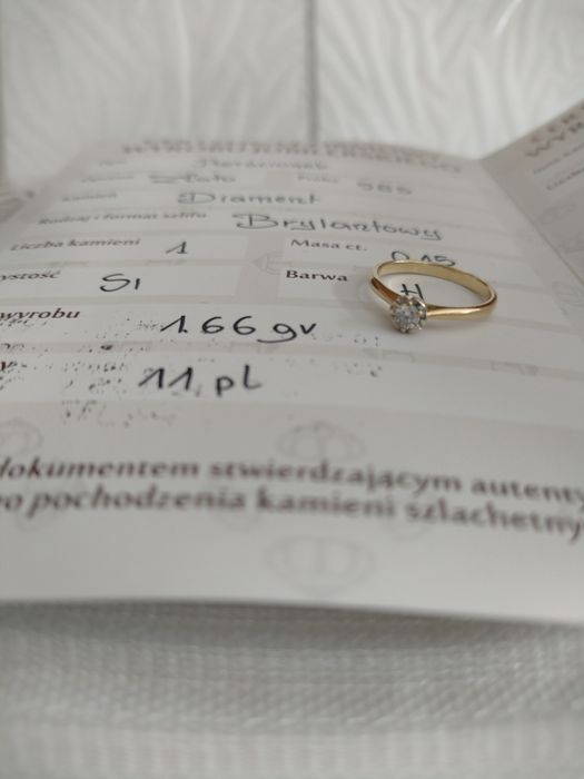 Pierścionek złoty