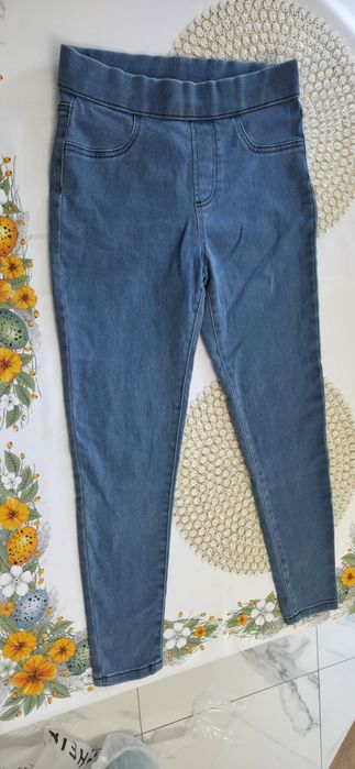 Legginsy jegginsy z kieszeniami S granatowe