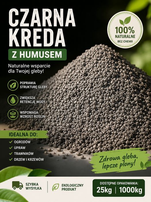 Wapno granulowane czarna kreda  magnezowe kredowe czarna kreda