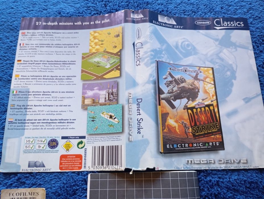 Capa Desert Strike Sega Megadrive