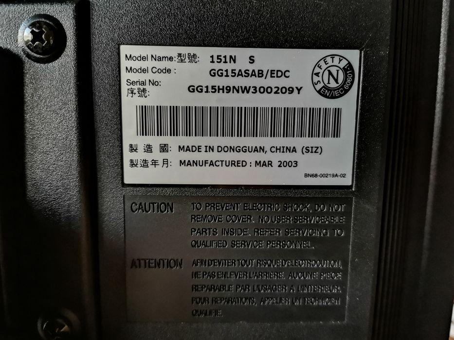 Monitor Samsung sync master 151N S cores434466239147550724