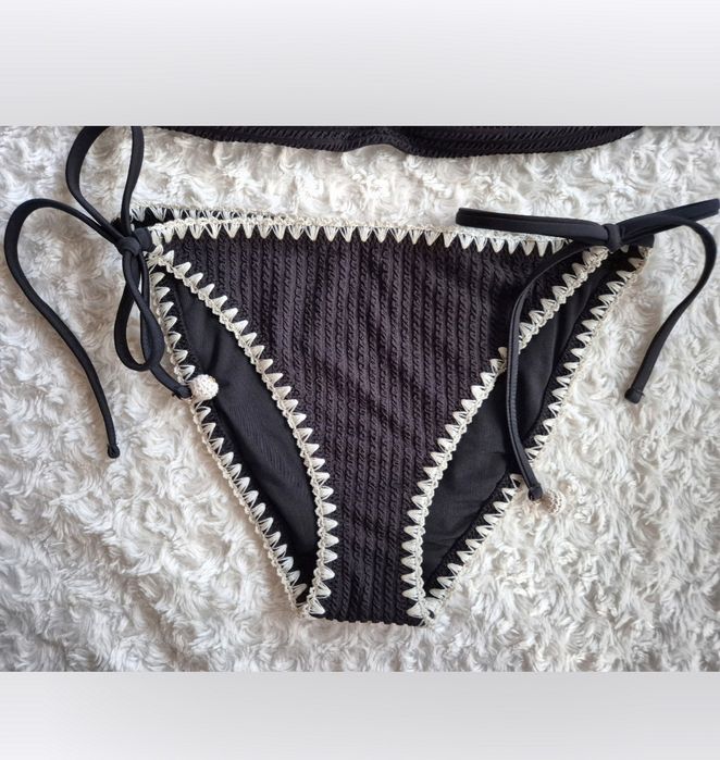Figi kąpielowe Calzedonia M bicolor 3d czarne