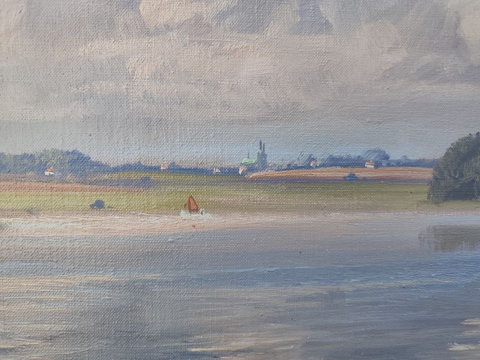 Stary obraz na płótnie BORGE RUUD NIELSEN (1925 -1998)