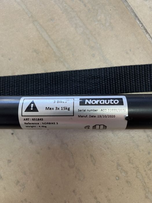 Suporte auto para 3 bicicletas