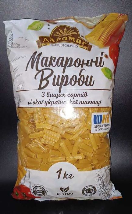 Макаронні вироби від виробника  ТМ "ДАРОМИР" ОПТ, РОЗДРІБ