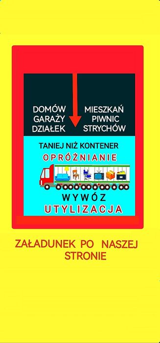 Sprzątanie Opróżnianie piwnic opóźnianie mieszkań garaż Wywóz Gruzu