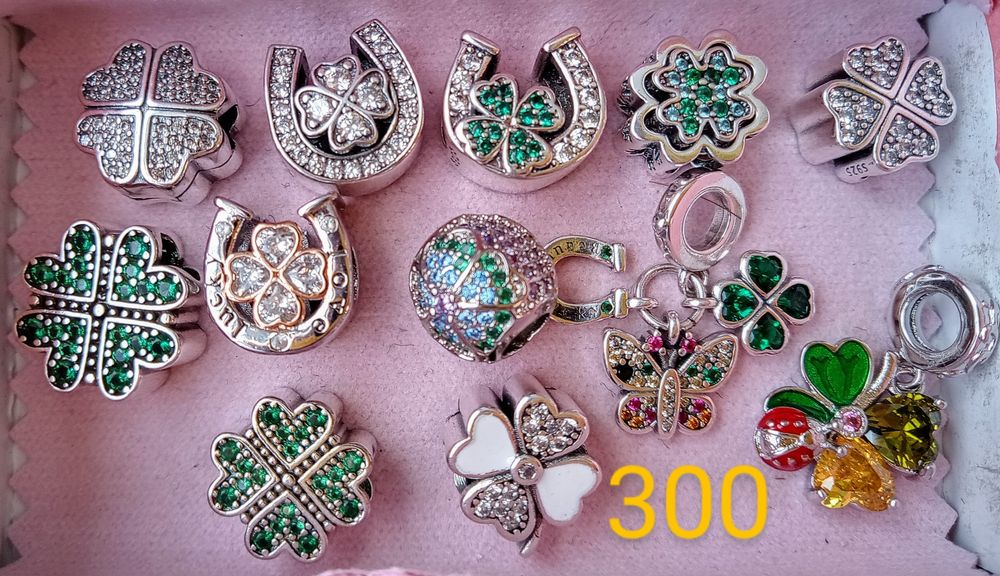 Новые шармы, стопперы для Пандора серебро 925