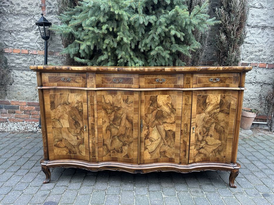 Antyczna Komoda Ludwikowska Ludwik Kredens Intarsja Po Renowacji !!