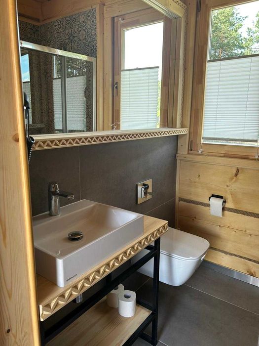 Noclegi, komfortowe domki z bala 70m2, Zwierzyniec