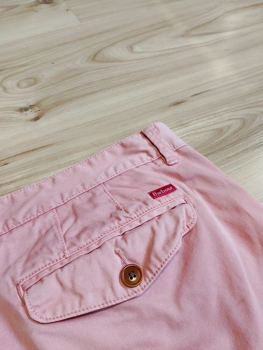 Różowe Męskie Spodenki Szorty Chino Barbour Utility Clothing