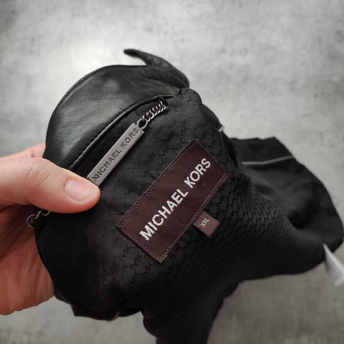 MĘSKA Kurtka Elegancka PREMIUM Biker Motocyklówka Michael Kers Logo