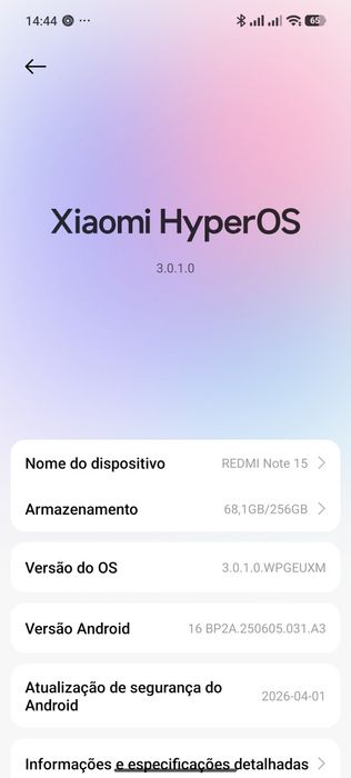 Telemóvel redmi note 15