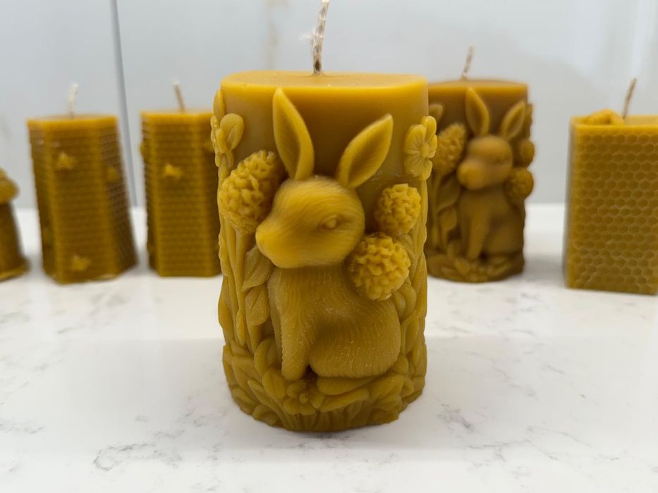 Świeczka z naturalnego wosku pszczelego