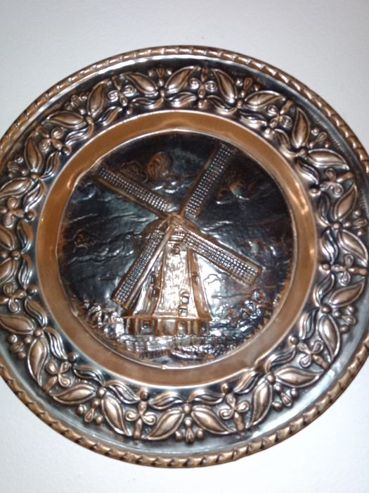 Talerz miedziany miedzioryt