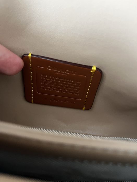 Mala de couro natural Coach