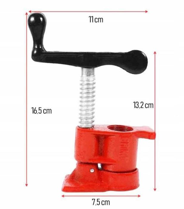 4 Imadła Ściski Rozpieraki Stolar + 8 Nakładek Bezkońcowy na Rurę 3/4