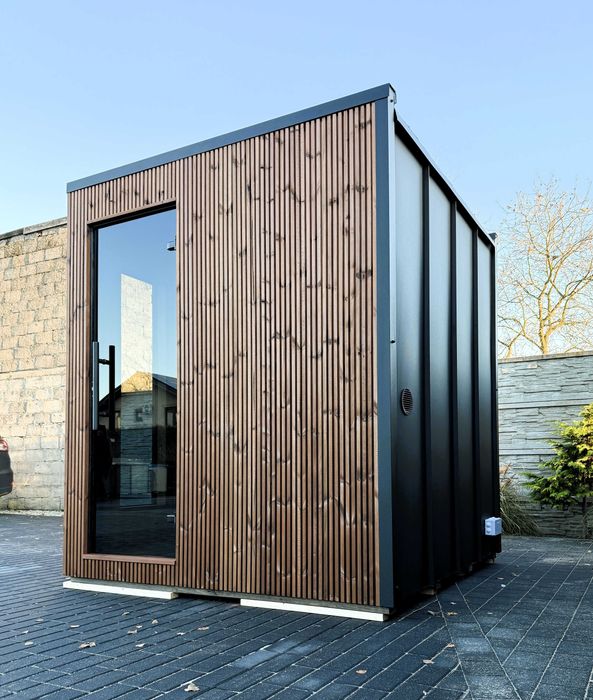 Sauna Ogrodowa Fińska Ocieplana Konstrukcja Termo-drewno Premium