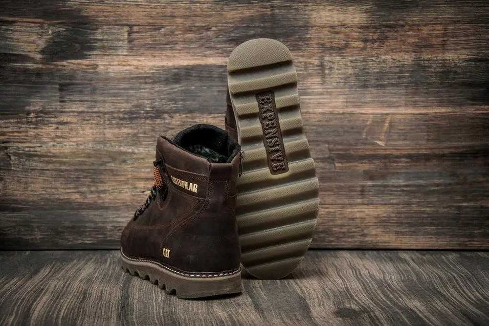 Черевики шкіряні зимові CAT Caterpillar Rider Nubuck Brown