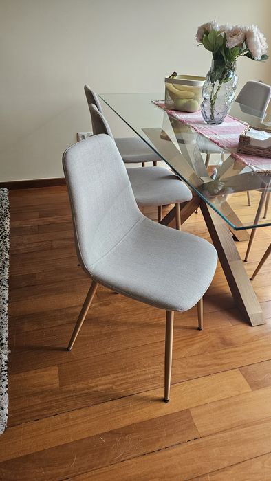 Mesa de jantar AGERBY 90x190 + 6 cadeiras