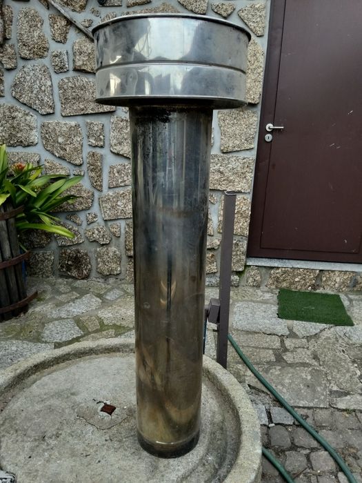 Tubos de inox  para chaminé com isolamento térmico de 21 cm de diâmetr