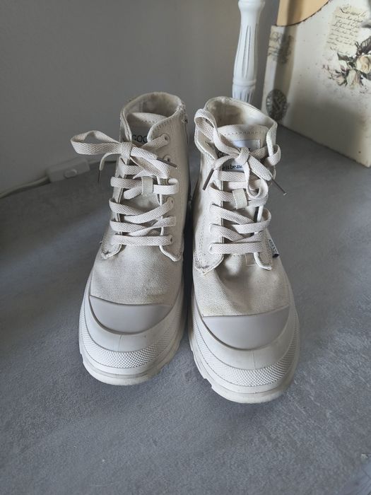 Beżowe wysokie trampki damskie rozm. 40