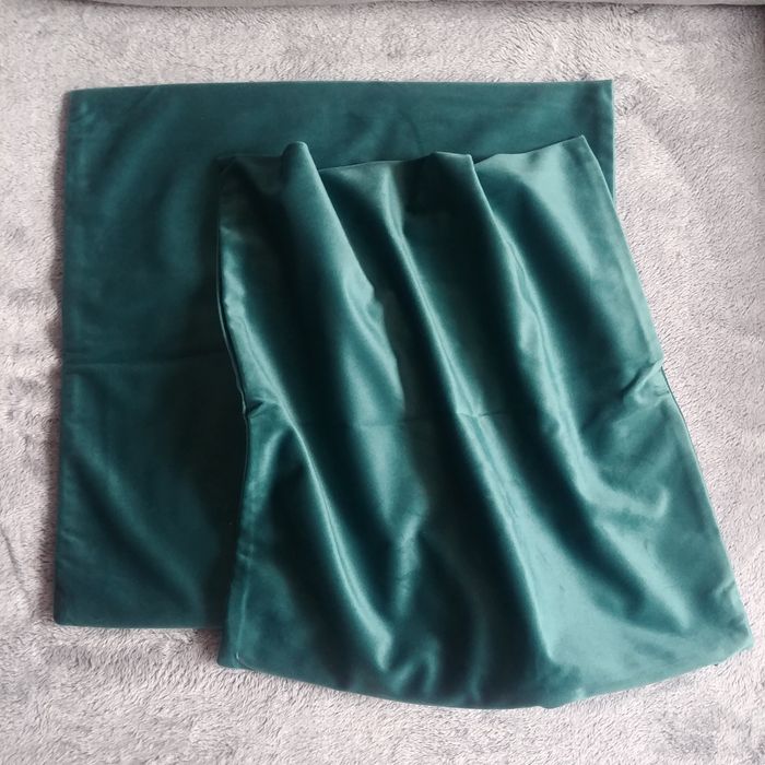 4 poszewki aksamitne 40x40 turkus morska zieleń