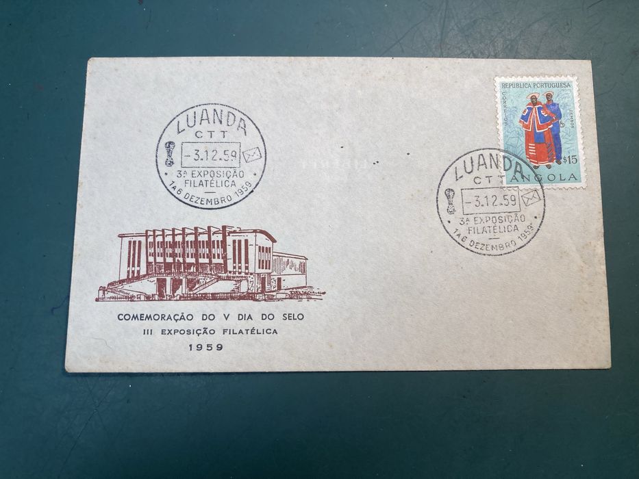 Envelopes com Selos Carimbados de 1959 Angola