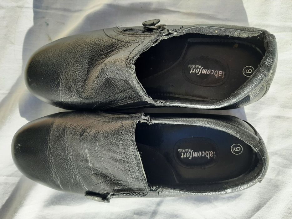 pantofle universalne, czarne, szerokie fab comfort