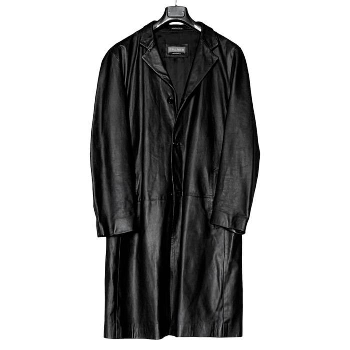 Шкіряний плащ Pal Zileri Sport, чорний колір, розмір 52-54