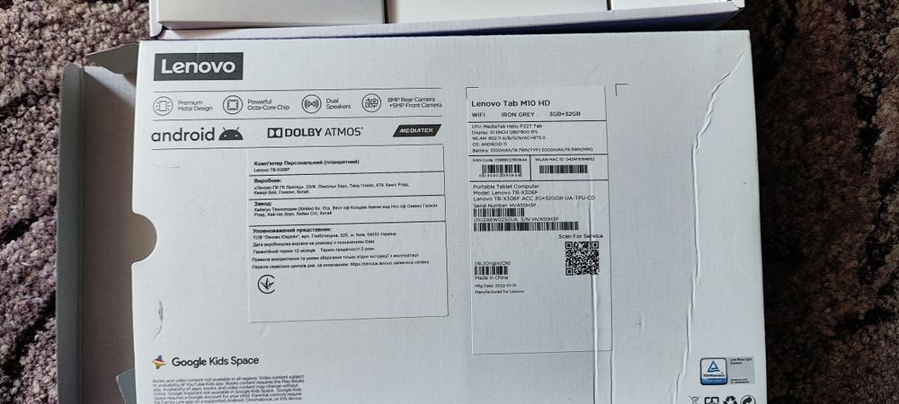 Продам Lenovo tab m10 HD wifi планшет