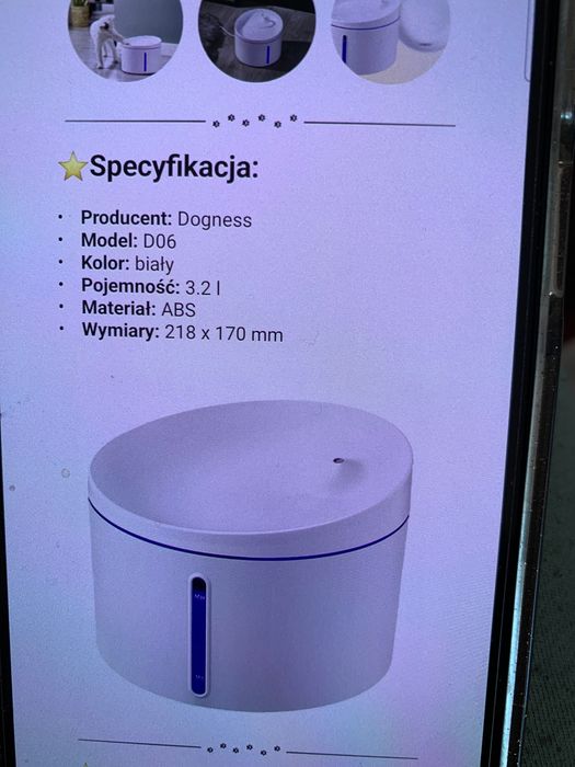 Automatyczne Poidełko fontanna Dogness,poj.3,2l