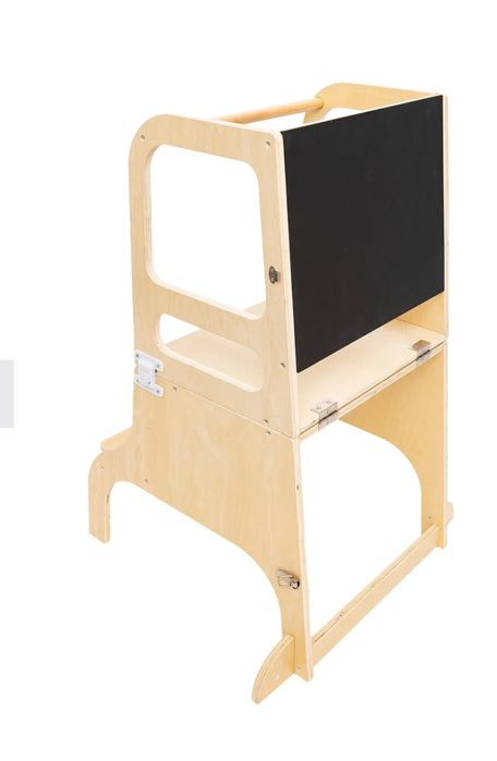 Banco observatório e secretária em madeira da Homa criança