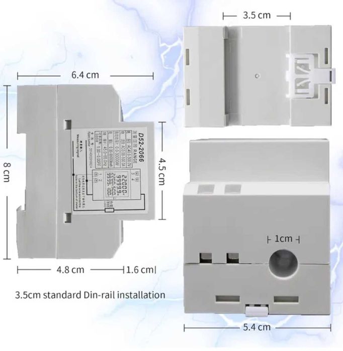 Jednofazowy licznik energii na szynę Din WiFi - Aplikacja  - NOWY