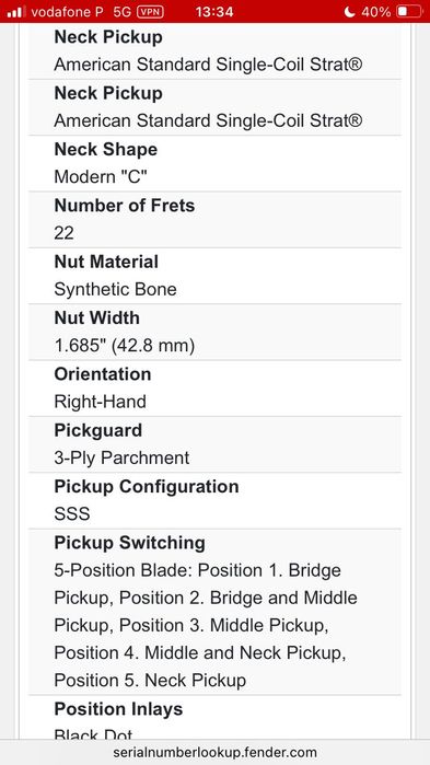 Fender Stratocaster American Standard 2009