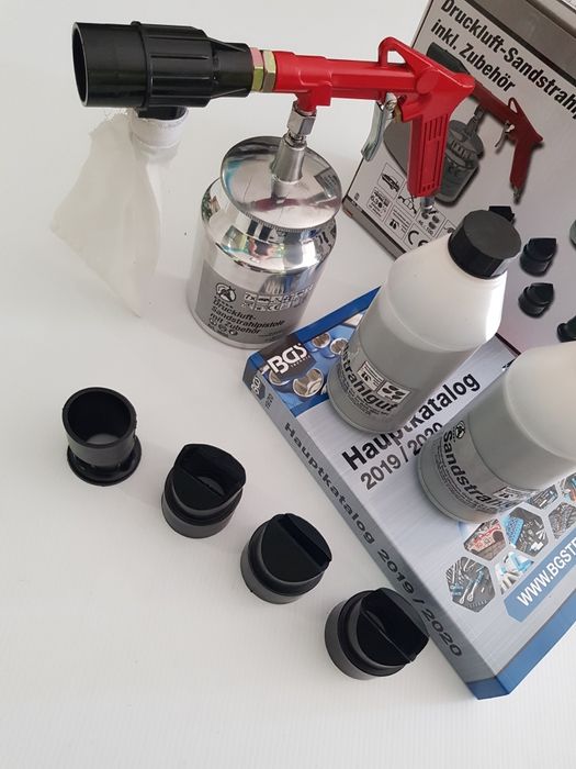 Pistola de jato de areia de ar comprimido, c/ acessórios - BGS Germany