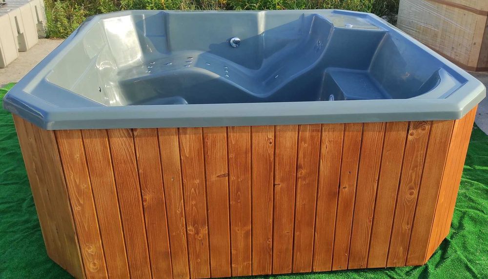 Jacuzzi całoroczne 5 os basen balia masaż pokrywa LED sauna transport