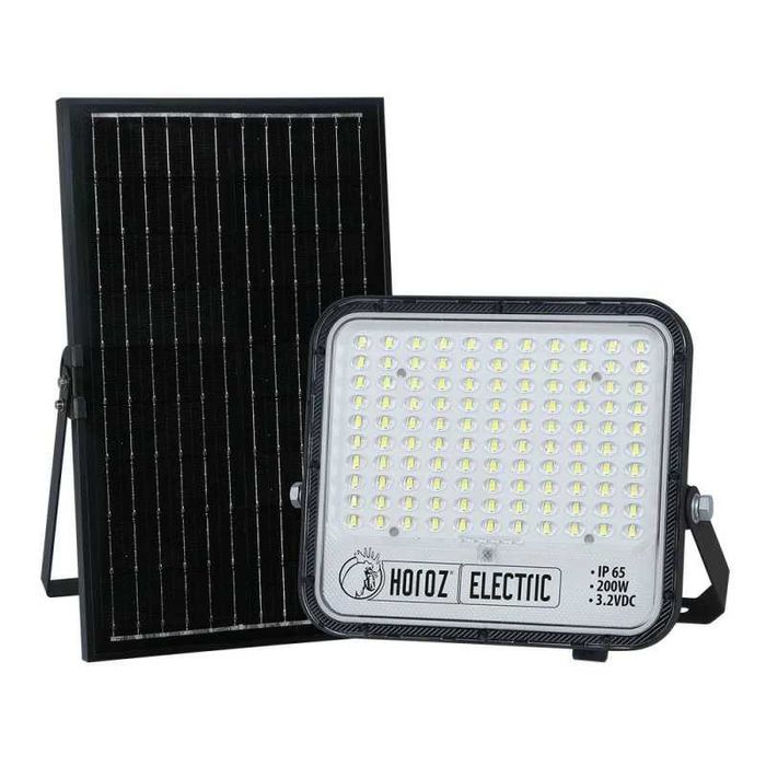 Вуличний LED прожектор на сонячній батареї Horoz TIGER PRO-200 W IP65