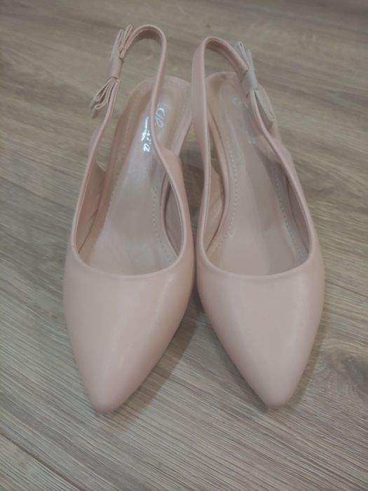 Czółenka na obcasie buty szpic sandały bez pięty rozmiar 38
