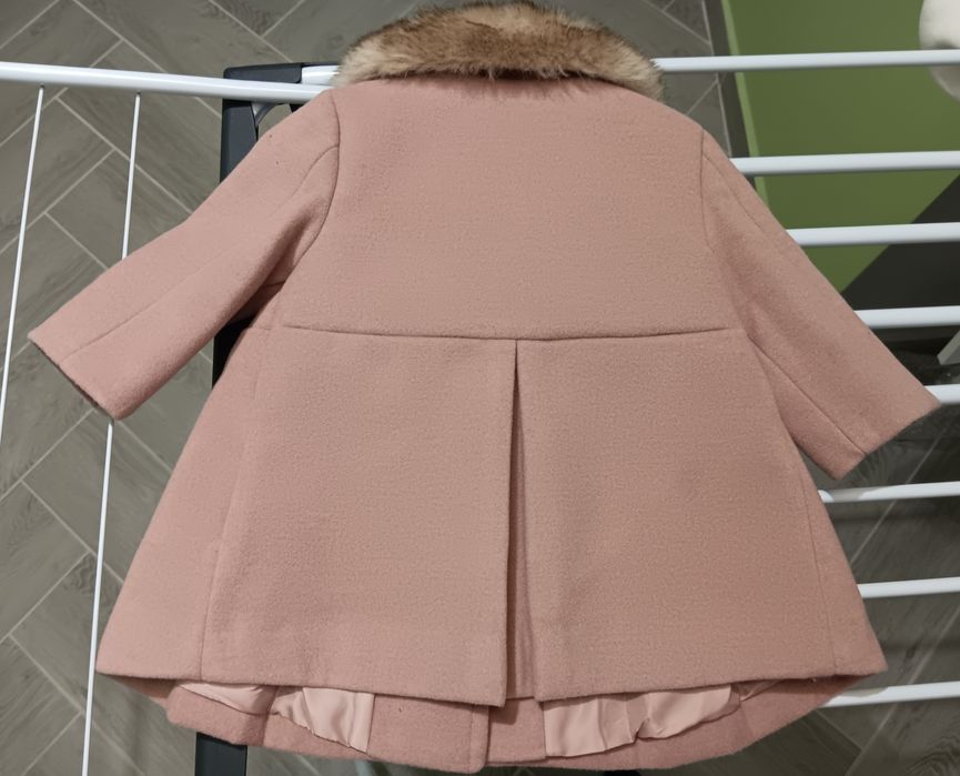 Nowy płaszczyk różowy chrzest